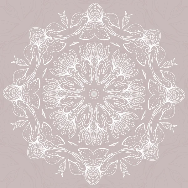 Ornamento floral mandala tarjeta de fondo — Archivo Imágenes Vectoriales