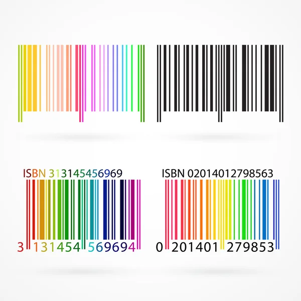 Black and colored barcode. Vector illustration. — Stock Vector