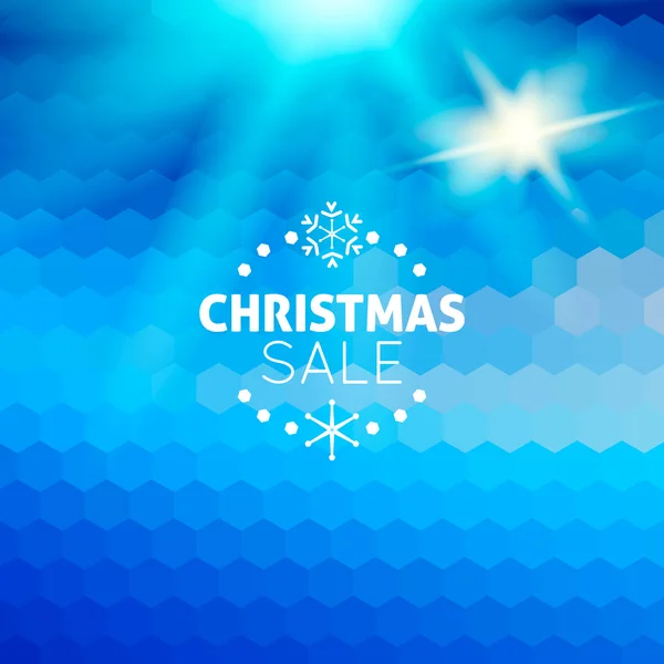 Christmas sale abstract blue background — Stock Vector