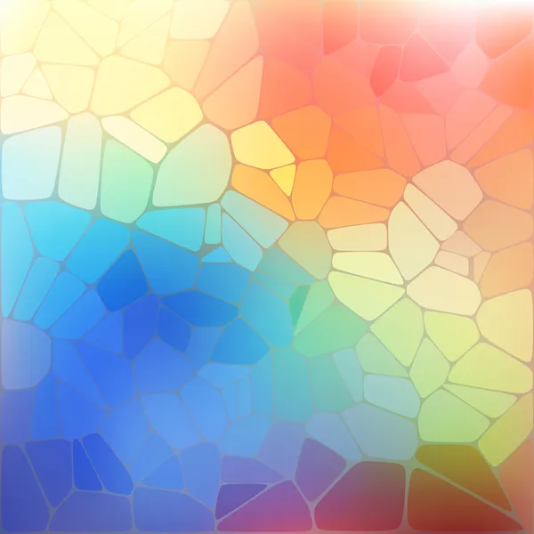 虹の幾何学的モザイクとカラフルな背景 — ストックベクタ