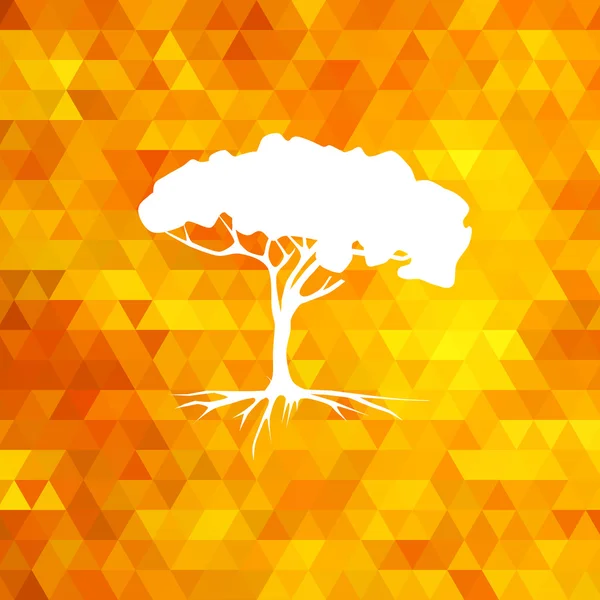 Tree silhouette vector summer — Stock Vector