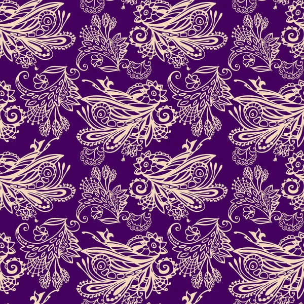 Violet floral seamless pattern — Stock Vector