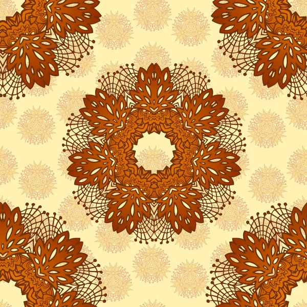 Chocolate flower seamless pattern — Stock Vector