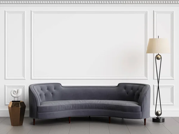 Muebles Clásicos Interior Clásico Con Espacio Copia Paredes Con Molduras — Foto de Stock