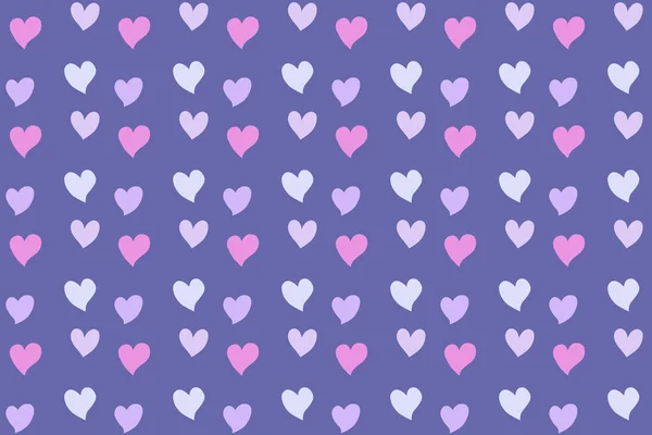 Multi Corações Coloridos Sem Costura Padrão Repetição Dia Dos Namorados — Fotografia de Stock