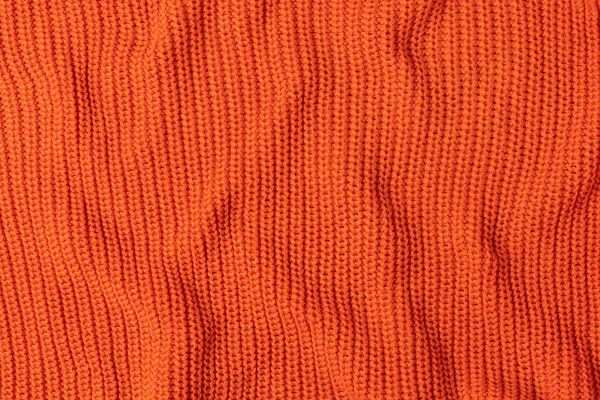 Buruşmuş Portakal Rengi Kumaş Doku Arkaplanı — Stok fotoğraf