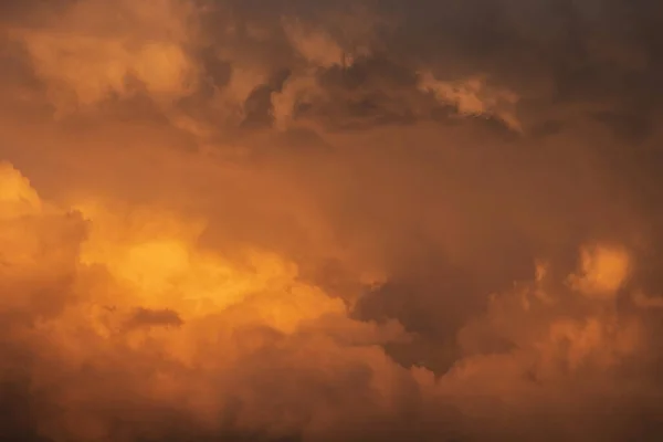 Beautiful Sunset Sky Amazing Orange Clouds — Foto de Stock