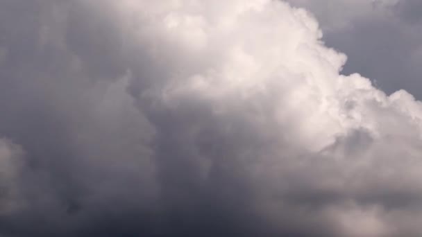 Blue Sky Dark White Clouds Clouds Time Lapse — Video