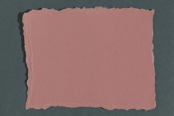 Pink Greeting Card Pastel Blue Background Hard Light Top View — Stok fotoğraf