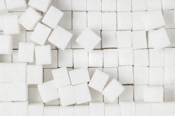 White Sugar Cubes Background Top View — Foto Stock
