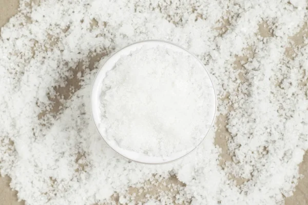 White Kitchen Salt Top View Close — Stock Photo, Image