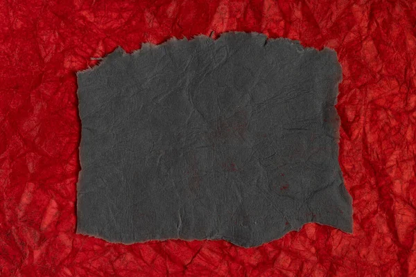 Torn Gray Paper Red Background Texture Background — Stok fotoğraf