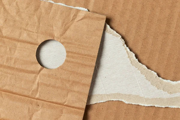 Brown Cardboard Paper Background Full Frame Texture — Stock Photo, Image