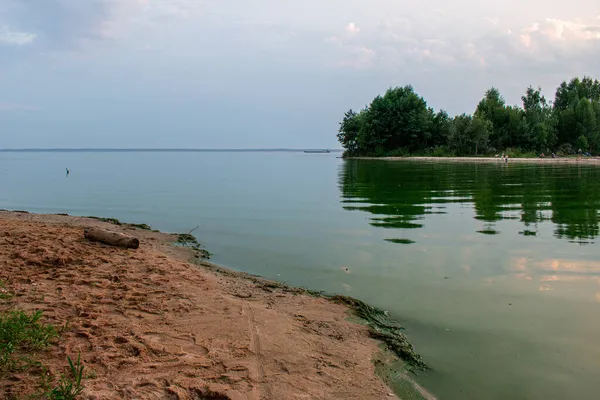 Cálido Atardecer Verano Río Volga —  Fotos de Stock