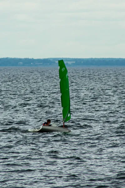 Regata Vela Bambini Sul Fiume Volga — Foto Stock