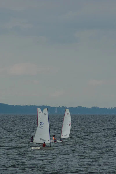 Régate Voile Pour Enfants Sur Volga — Photo