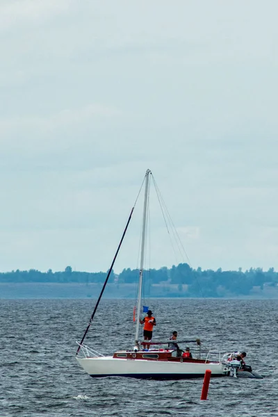 Regata Vela Infantil Río Volga — Foto de Stock