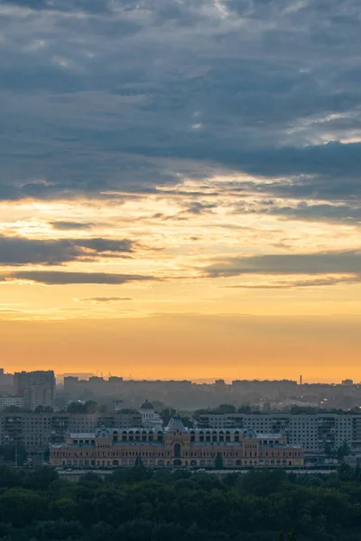 Panorama Nizhny Novgorod Sunset — Stock Photo, Image