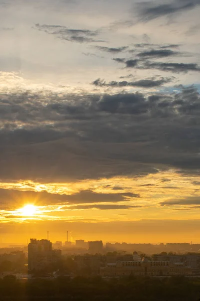 Panorama Nizhny Novgorod Pôr Sol — Fotografia de Stock