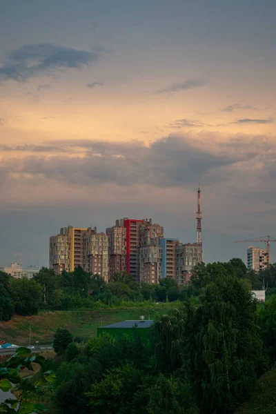 Panorama Nizhny Novgorod Atardecer — Foto de Stock