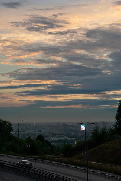 Panorama Von Nischni Nowgorod Bei Sonnenuntergang — Stockfoto