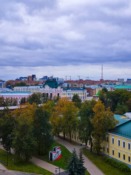 Panoramatický Výhled Zvonice Nižního Novgorodu Kreml — Stock fotografie