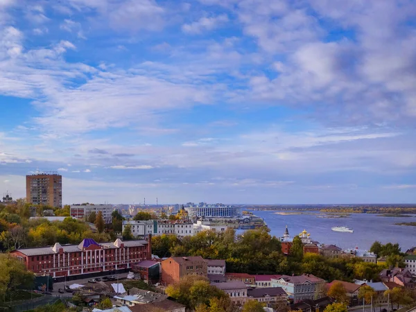 Panoramautsikt Över Nizhny Novgorod Från Höjd — Stockfoto