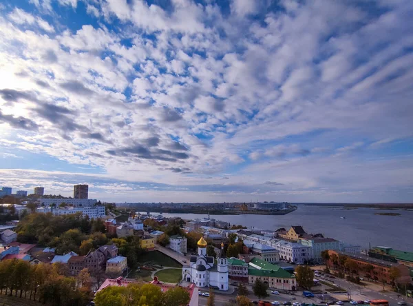 Panoramatický Pohled Nižnij Novgorod Výšky — Stock fotografie