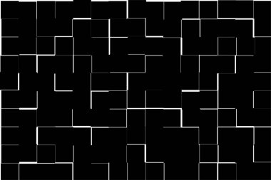 Siyah arkaplanda beyaz labirent