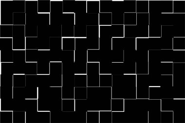 Siyah arkaplanda beyaz labirent