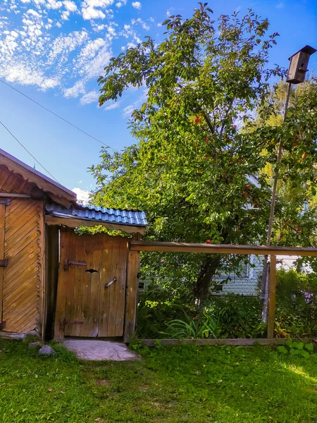 Schönes Gemütliches Holzhaus Dorf — Stockfoto