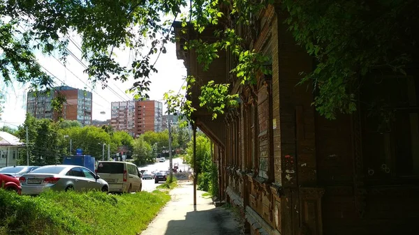 Vieilles Maisons Historiques Nijni Novgorod — Photo