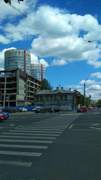 Rumah Rumah Bersejarah Lama Nizhny Novgorod — Stok Foto