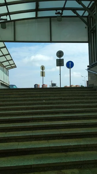 Escalier Passage Souterrain Dans Ville — Photo