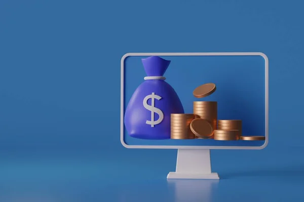 Online Money Transactions Concept Online Payment Methods Internet Convenient Safe — Stock Photo, Image