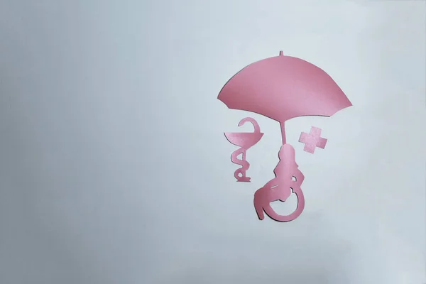 Una Pintura Minimalista Que Representa Paraguas Protegiendo Una Persona Silla — Foto de Stock