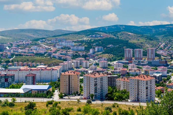 Yozgat Törökország Július 2022 Panorámás Kilátás Yozgat Városára Háttérben Dombbal — Stock Fotó