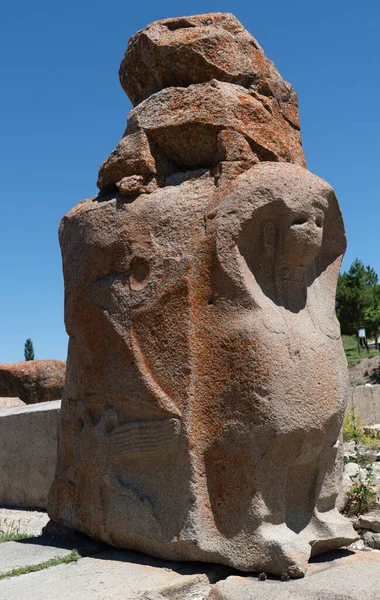 Blick Auf Das Sphinxtor Aus Der Hethitischen Zeit Alacahyk Corum — Stockfoto