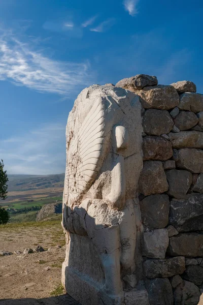 Seitenansicht Des Sphinx Tores Hattuscha Einer Antiken Stadt Der Nähe — Stockfoto