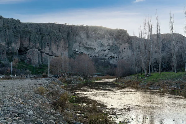 Pohled Populární Piknik Jeskyněmi Inonu Kirmir Stream Podzim Gudul Ankara — Stock fotografie