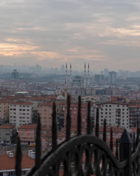 Анкара Турция Декабря 2021 Года Панорамный Вид Анкару Железных Прутьев — стоковое фото