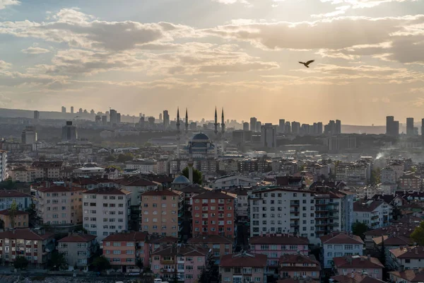 Панорамный Вид Город Анкара Осенний Сезон Турция — стоковое фото