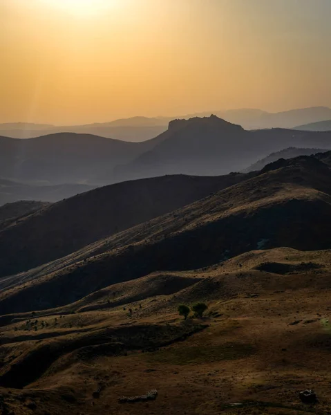 Геологічне Утворення Плато Емірдаг Заході Сонця Туреччина — стокове фото