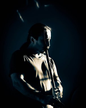 Ankara, Türkiye - 18 Haziran 2021: Türk sazlık flüt sanatçısının (neyzen) Türkçe 