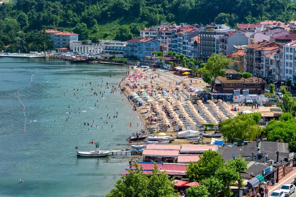 Amasra Turkey June 2021 People Having Fun Beach — Stock Photo, Image