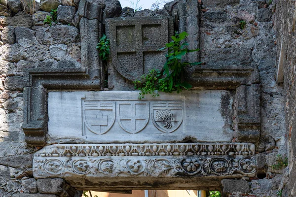 Relieves Emblema Pertenecientes Período Genovés Castillo Amasra — Foto de Stock