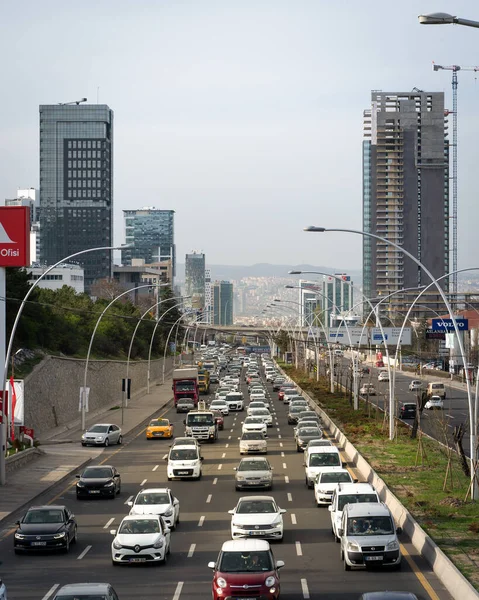 Анкара Турция Апреля 2021 Года Плотность Движения Автомагистрали — стоковое фото