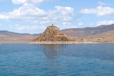 Pertek fortress in Keban dam, Pertek, Tunceli, Turkey clipart