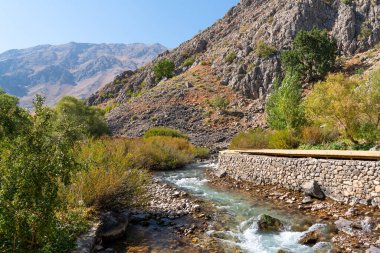 Munzur Dağı ve Ulusal Park. Tunceli, Ovacik 'teki Munzur Nehri. Türkçe adı: Munzur Gozeleri.