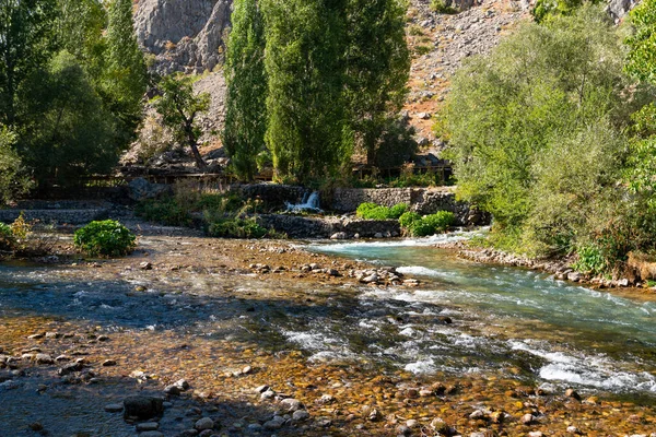 Munzur Dağı ve Ulusal Park. Tunceli, Ovacik 'teki Munzur Nehri. Türkçe adı: Munzur Gozeleri.